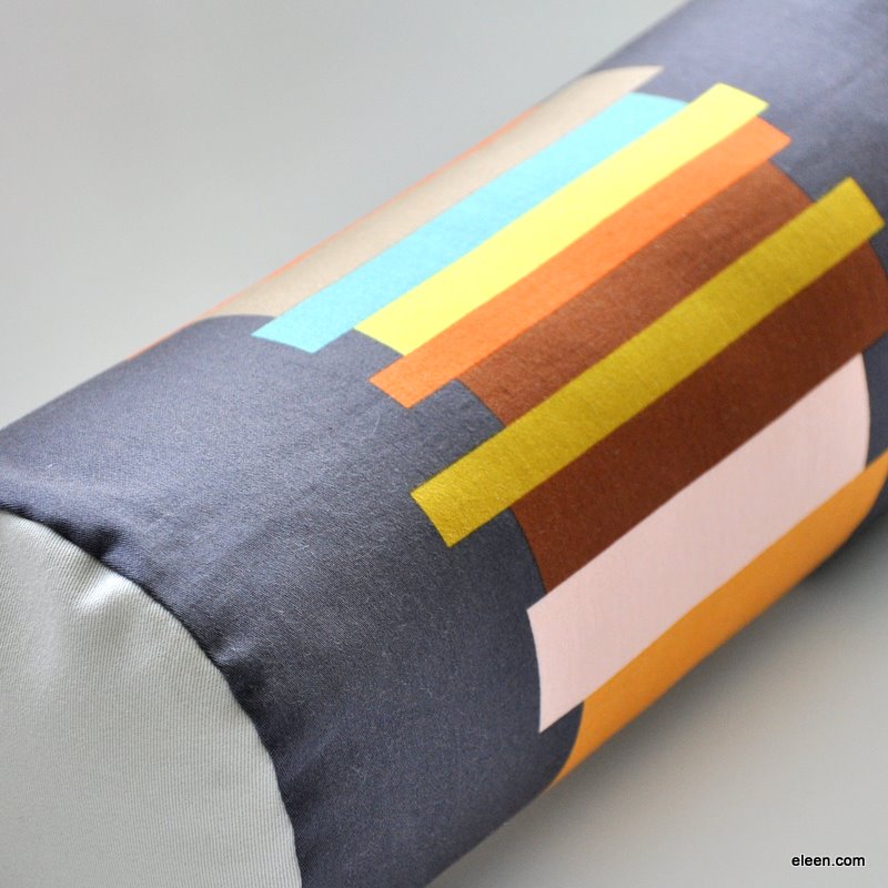 Bolster Pillow Cover - Gold Volumes on Grey Bolster Pillow Cover - Gold Volumes on Grey